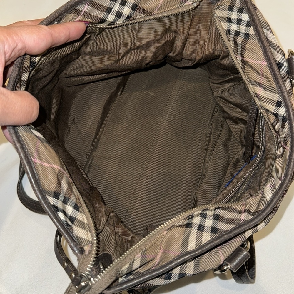Burberry Plaid Shoulder Bag - Brown and Black - Picture 9 of 13